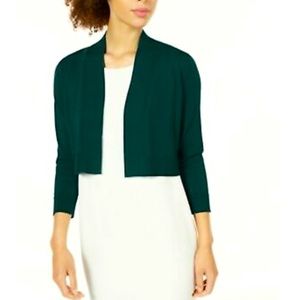 Calvin Klein 3/4 Sleeve Shrug Cardigan in Green